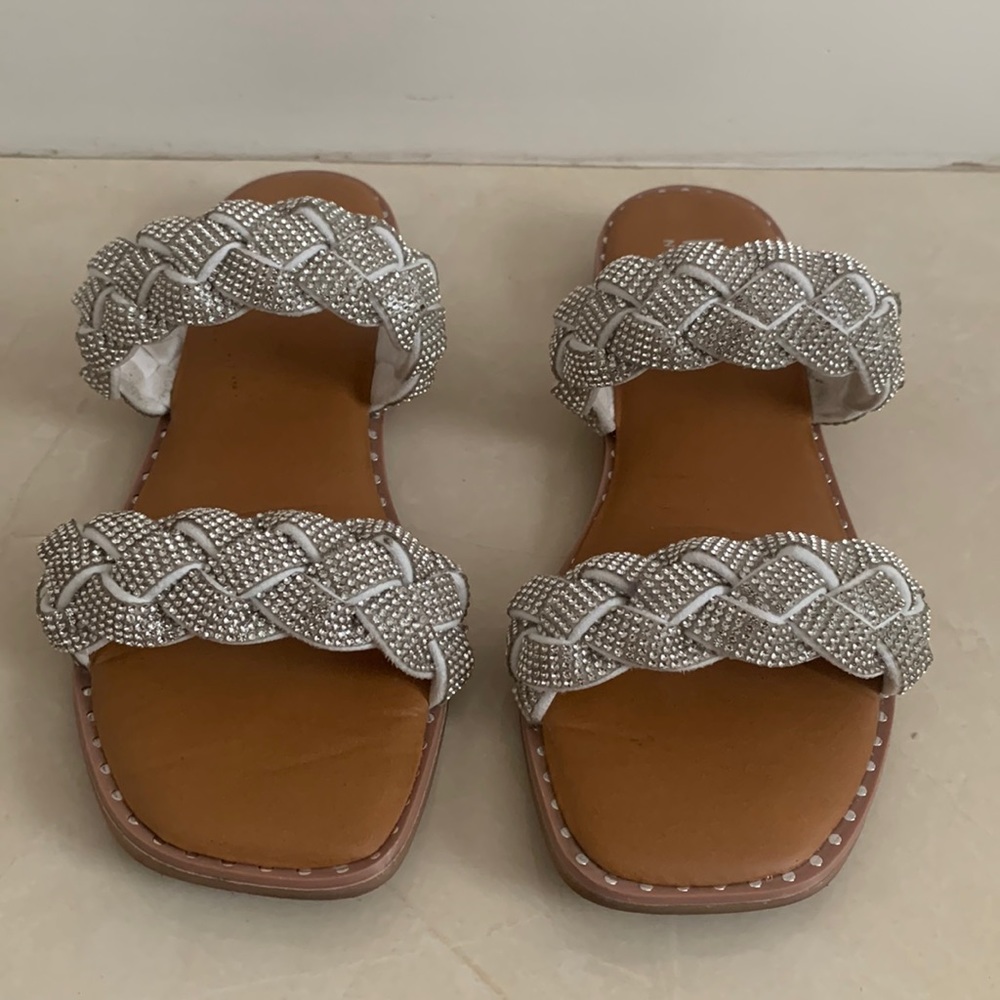 Nicole Miller beautiful rhinestone slides